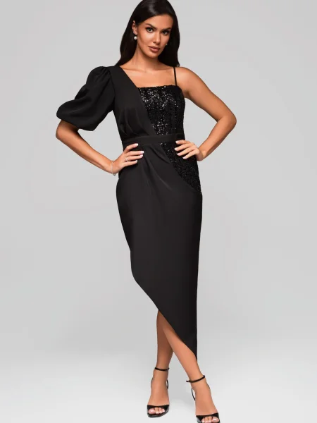 Rochie de seară Edoti de costum negru
