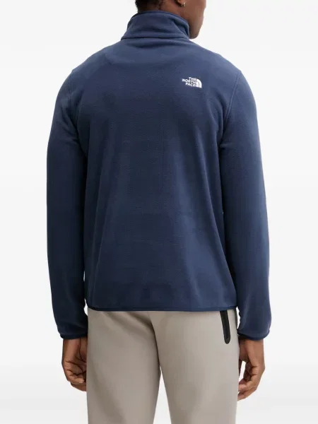 Pulover The North Face din fleece albastru
