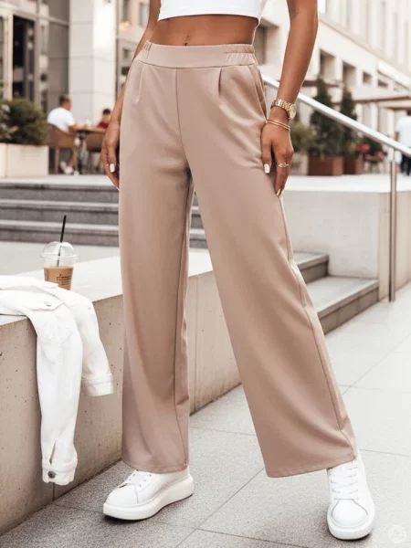 Spodnie wide leg RITES Dstreet beżowe