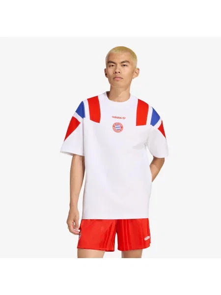 Tricou adidas FC Bayern Muenchen EQT T-Shirt White/ Red/ Semi Lucid Blue S alb