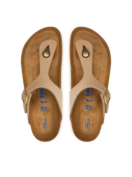 Japonki Birkenstock beżowe