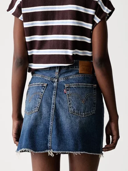 Levi's spódnica ołówkowa DECONSTRUCTED niebieska