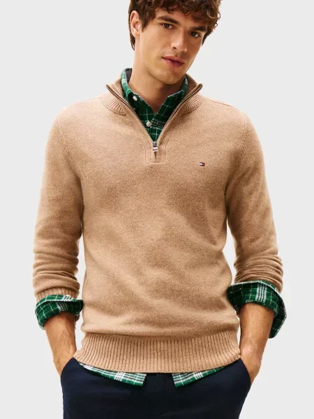 Шерстяной свитер Tommy Hilfiger бежевый