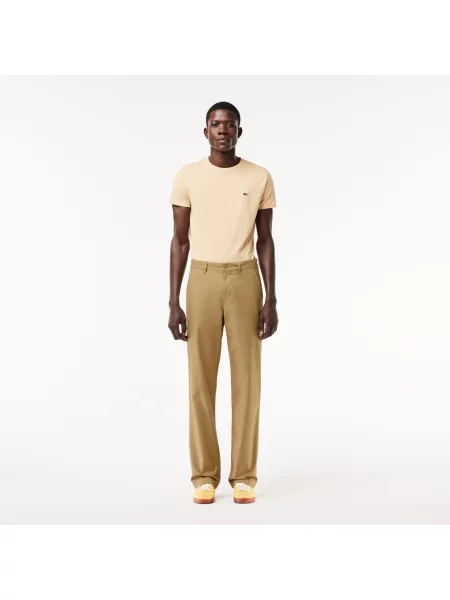 Lacoste Spodnie Straight Fit beżowy