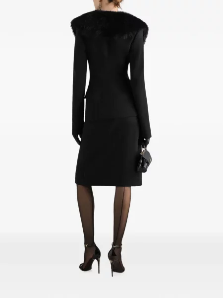 Fustă Dolce & Gabbana de lână negru