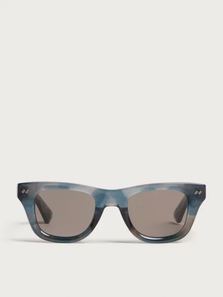 Okulary przeciwsłoneczne Bottega Veneta Eyewear niebieskie