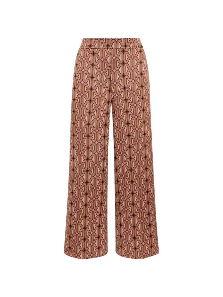 Pantaloni Maliparmi tricotate evazate maro