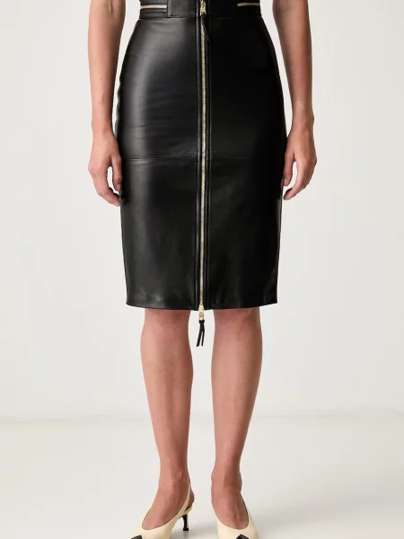 Elisabetta Franchi fustă creion din piele negru