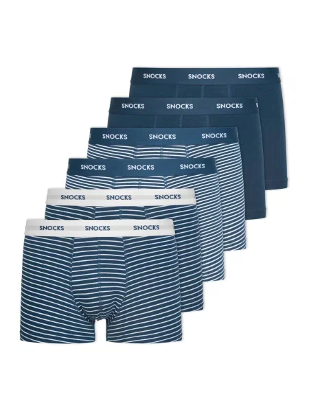 SNOCKS Boksarice mornarska / svetlo siva bela