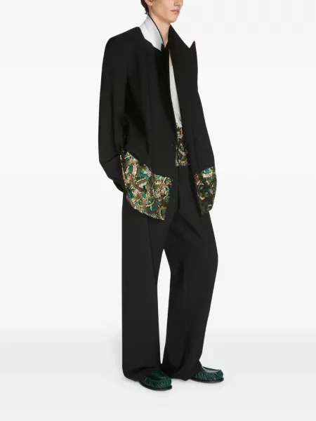 Sacou Dries Van Noten negru