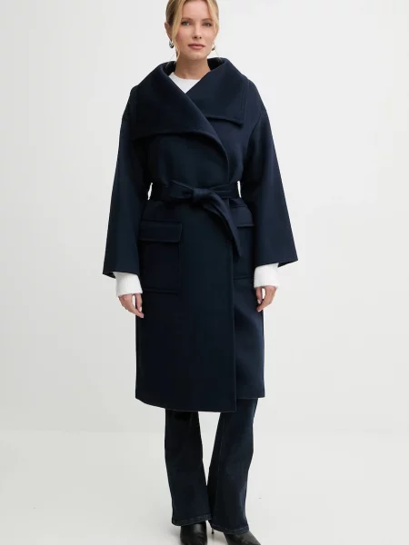 Вовняне пальто MAX&Co. синій