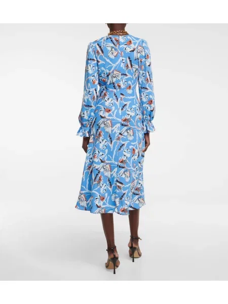 Rochie midi Diane Von Furstenberg cu imagine până la genunchi de costum albastru