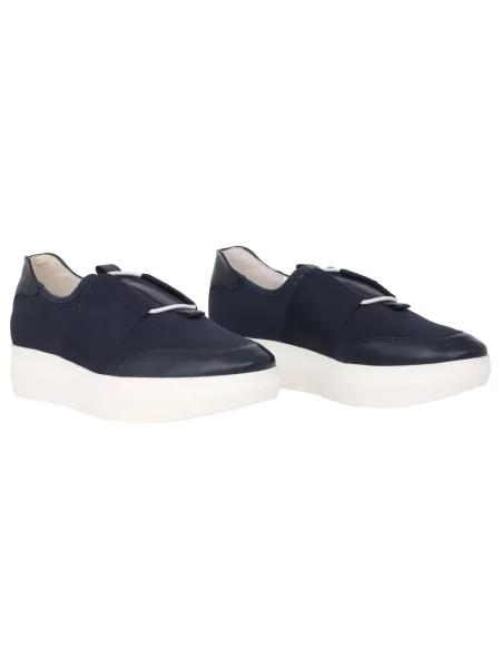 Sneakersy Högl skórzane niebieskie