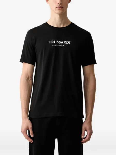 Scurt tricou Trussardi cu imagine negru