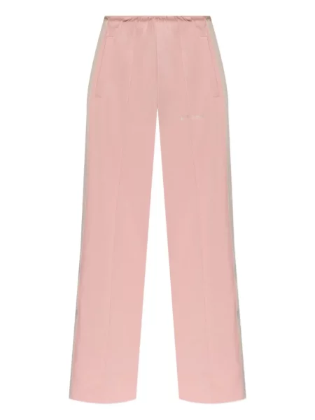 Pantaloni Palm Angels cu broderie cu dungi roz