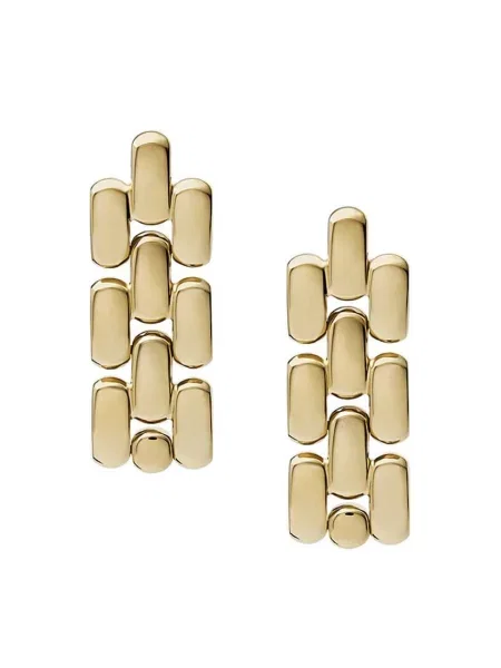 Обеци Fossil златисто