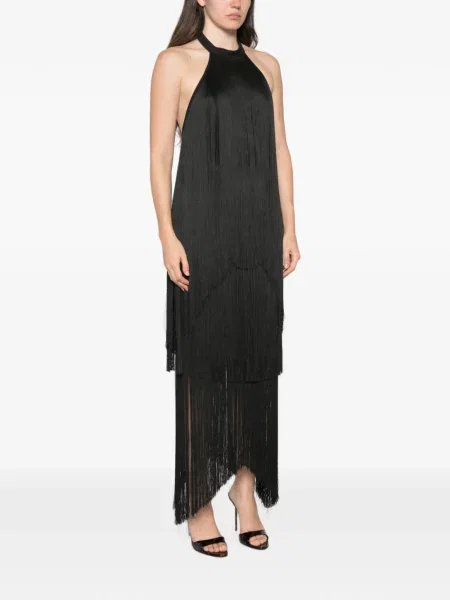 Rochie midi Alessandro Legora cu franjuri negru