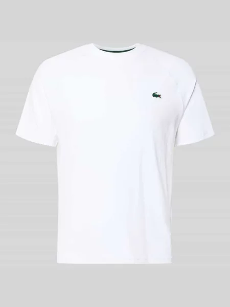T-shirt o kroju regular fit do sportu z detal z logo Lacoste Sport biała