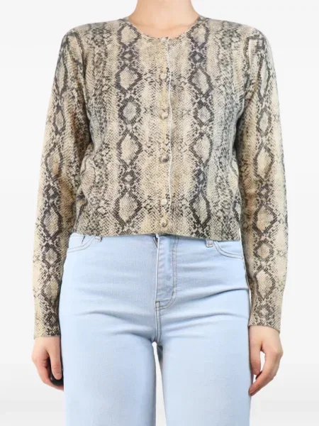 Cardigan Frame cu imagine cu model piele de șarpe