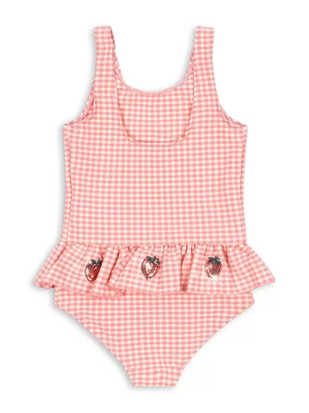 Konges Sløjd Jednodílné dětské plavky ETTA SWIMSUIT růžové