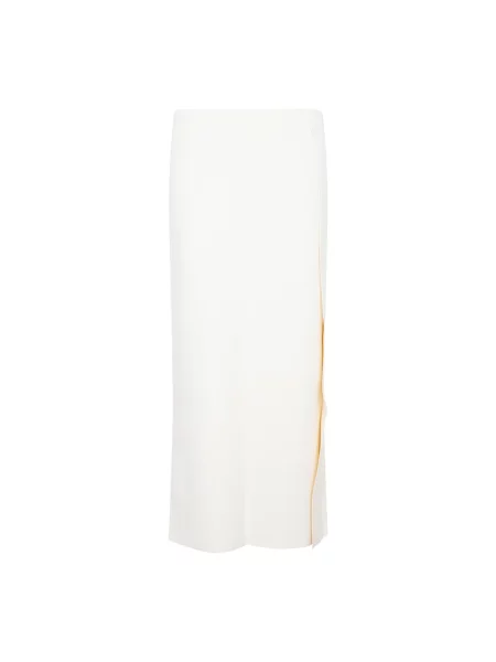 Spódnica midi Jil Sander beżowa