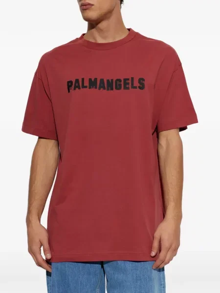 Тениска Palm Angels с принт червено