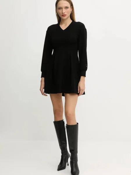 Сукня Armani Exchange mini розкльошена чорний
