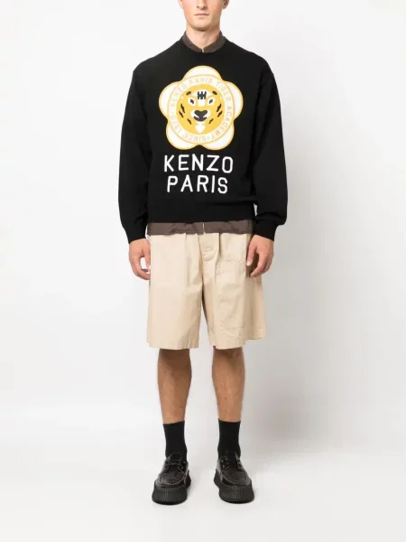 Vilnonis megztinis Kenzo juoda