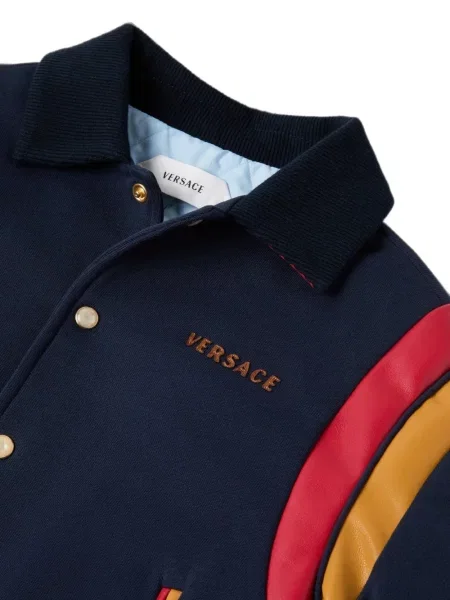 Kurtka bomber dziecięcy Versace niebieski