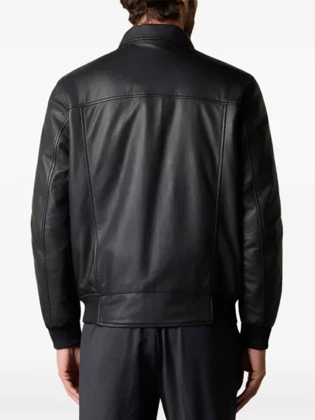 Кожено яке Brooks Brothers черно