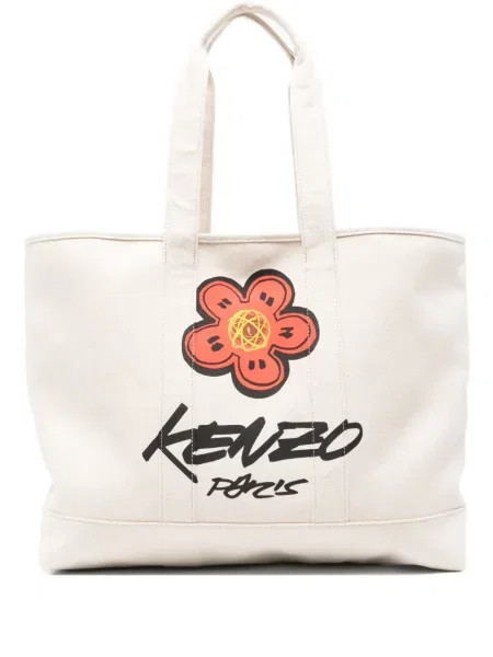 Geantă shopper Kenzo cu model floral cu imagine