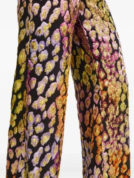 Pantaloni Forte_forte cu model leopard negru