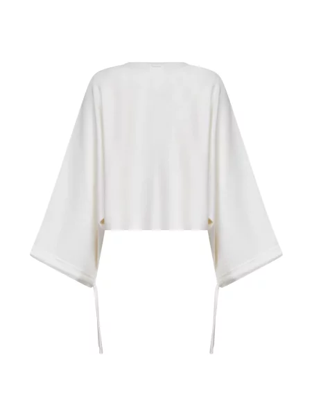 Dzianinowy sweter Max Mara biały
