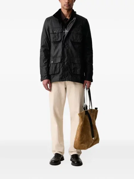 Восъчен яке Barbour черно
