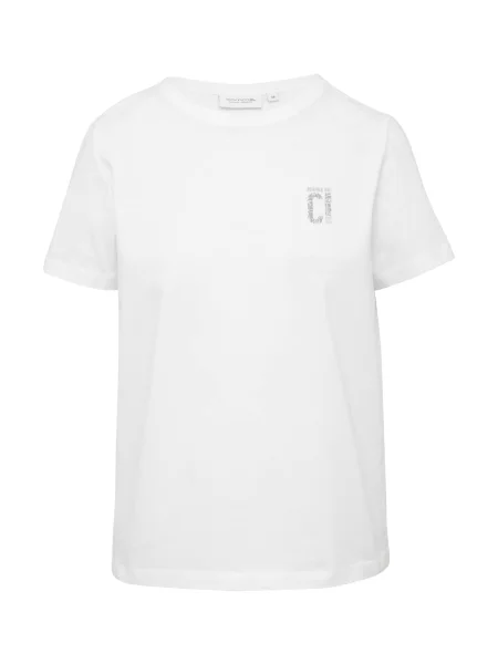 Comma casual identity Tričko šedá / světle šedá bílá