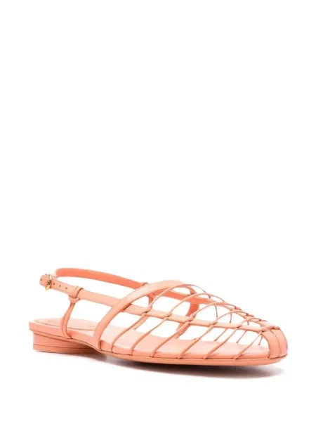 Sandale Ferragamo slingback portocaliu