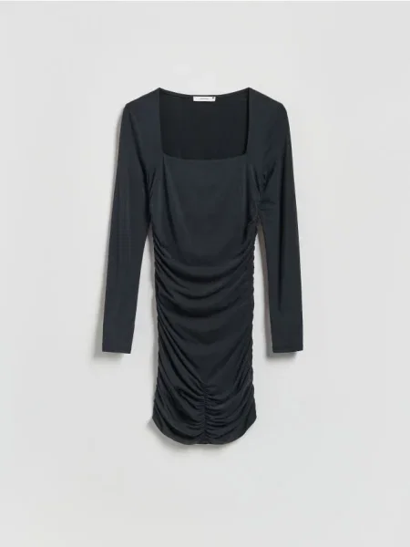 Reserved Rochie mini cu conținut ridicat de modal gri-închis gri