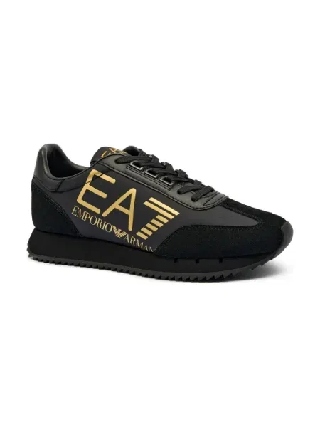 Sneakerși Emporio Armani Ea7 din piele negru