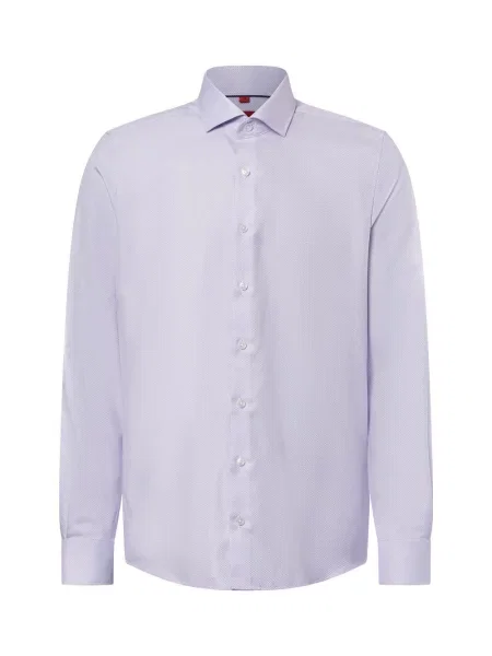 Finshley & Harding koszula biznesowa non-iron Mężczyźni Slim Fit różowy|niebieski wzorzysty 38 niebieska