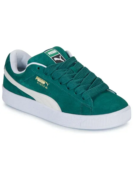 Pantofi Puma din piele de căprioară verde