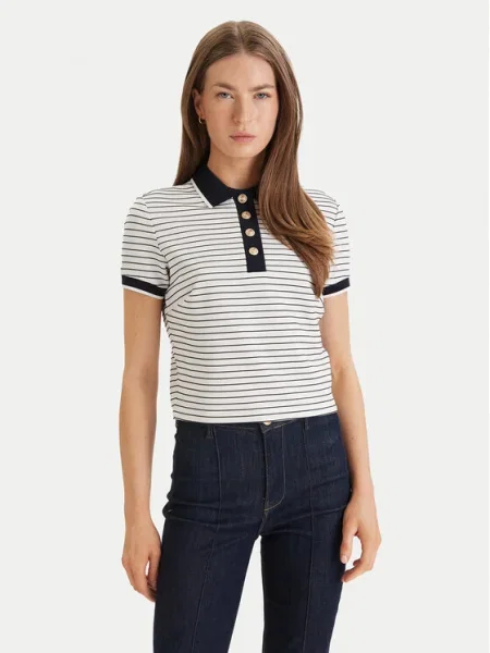 GUESS Tricou ALPHONSINE bleumarin alb