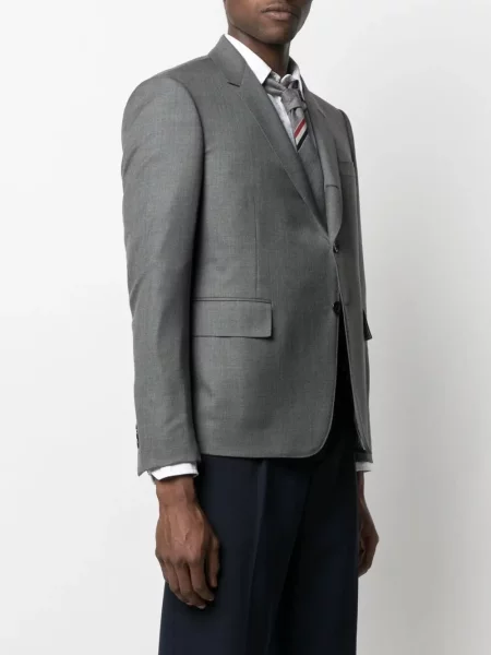 Zkrácené sako Thom Browne šedé