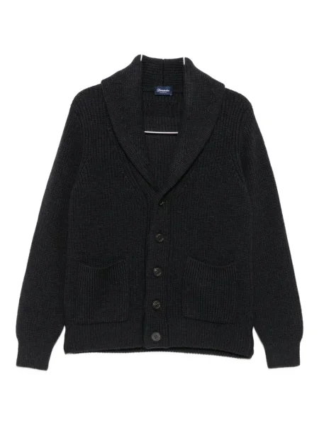 Gulerat cardigan Drumohr gri