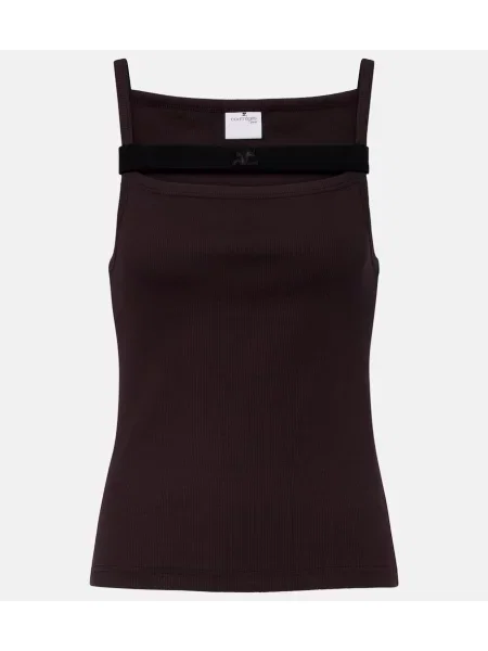 Top Courreges tricotate maro