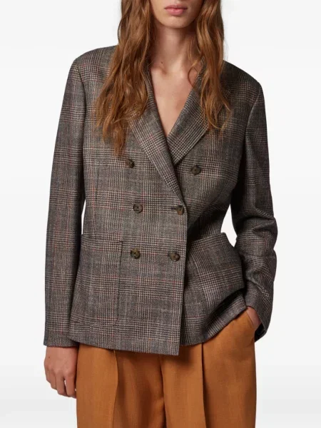 Marynarka w kratę Paul Smith w kratę dwurzędowa szara