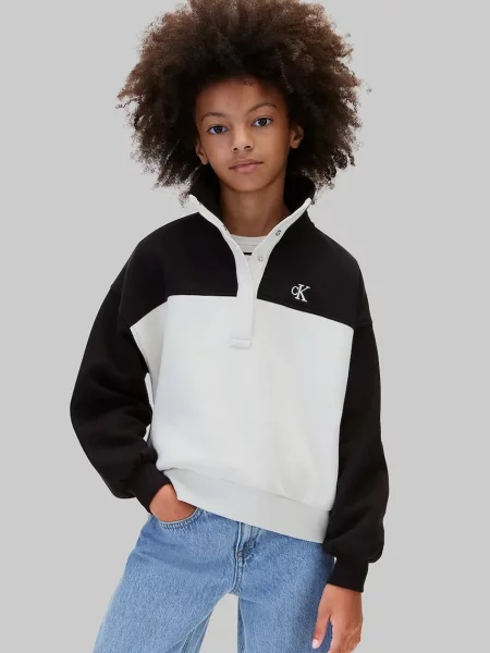 Calvin Klein Jeans hanorac pentru copii cu negru