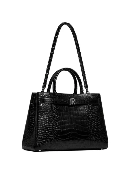 Geantă shopper John Richmond cu autograf negru