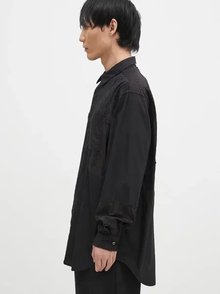 Πουκάμισο Engineered Garments Combo Short Collar ανδρικό μαύρο