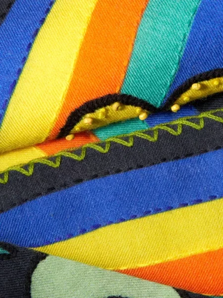 Fular Carolina Herrera cu mărgele negru