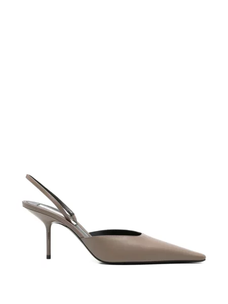 Pantofi cu toc Victoria Beckham slingback gri